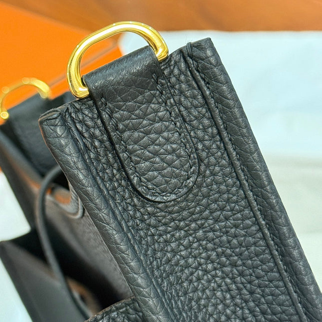 HM 26S EVELYNE BAG 23MM IN BLACK GRAINED CALFSKIN
