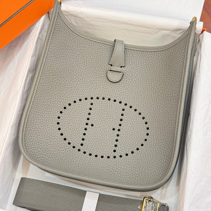 HM 26S EVELYNE BAG 23MM IN GRAY GRAINED CALFSKIN