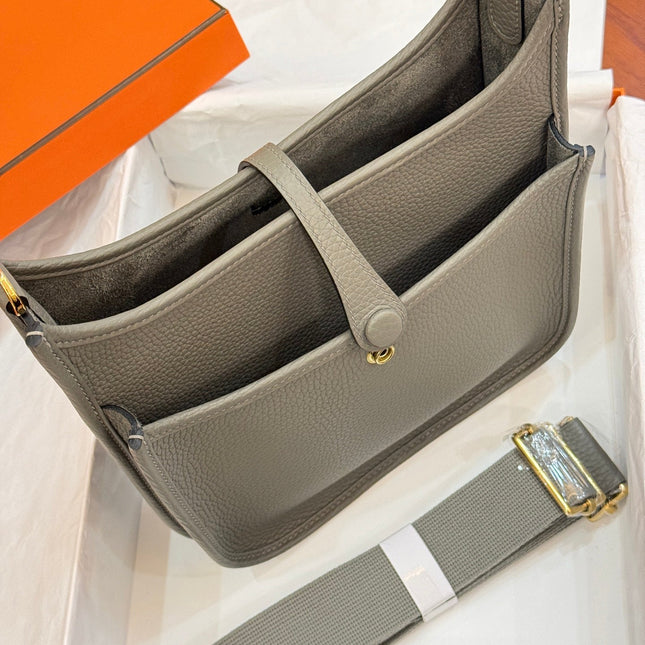 HM 26S EVELYNE BAG 23MM IN GRAY GRAINED CALFSKIN