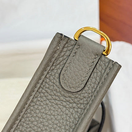 HM 26S EVELYNE BAG 23CM IN GRAY GRAINED CALFSKIN