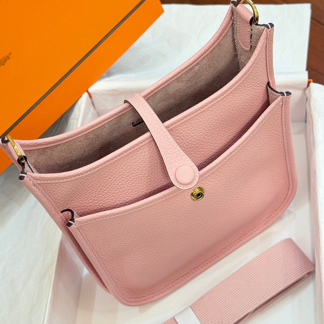 HM 26S EVELYNE BAG 23MM IN PINK GRAINED CALFSKIN