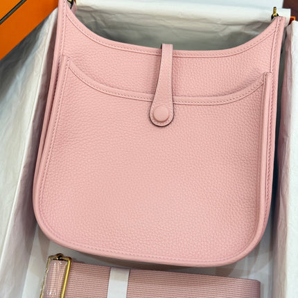 HM 26S EVELYNE BAG 23MM IN PINK GRAINED CALFSKIN