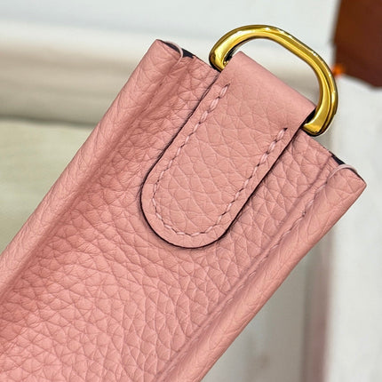HM 26S EVELYNE BAG 23CM IN PINK GRAINED CALFSKIN
