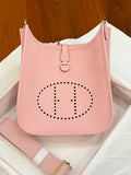 HM 26S EVELYNE BAG 23CM IN PINK GRAINED CALFSKIN