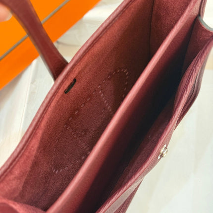 HM 26S EVELYNE BAG 23MM IN WINE RED GRAINED CALFSKIN