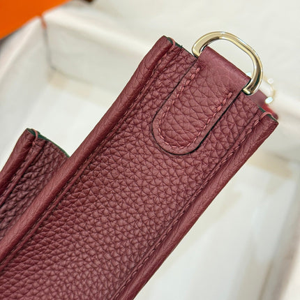 HM 26S EVELYNE BAG 23MM IN WINE RED GRAINED CALFSKIN