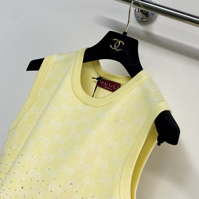 GUCCI 26S EMBELLISHED SLEEVELESS SWEATER 108