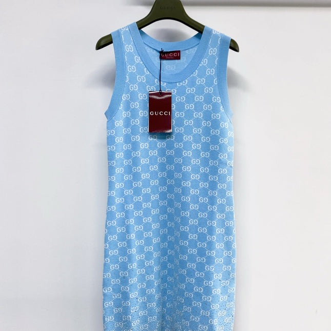 GUCCI 26S EMBELLISHED SLEEVELESS DRESS 109