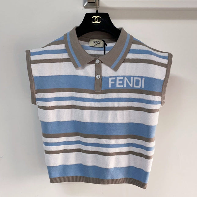 FENDI 26S SHORT SLEEVE KNIT POLO 137