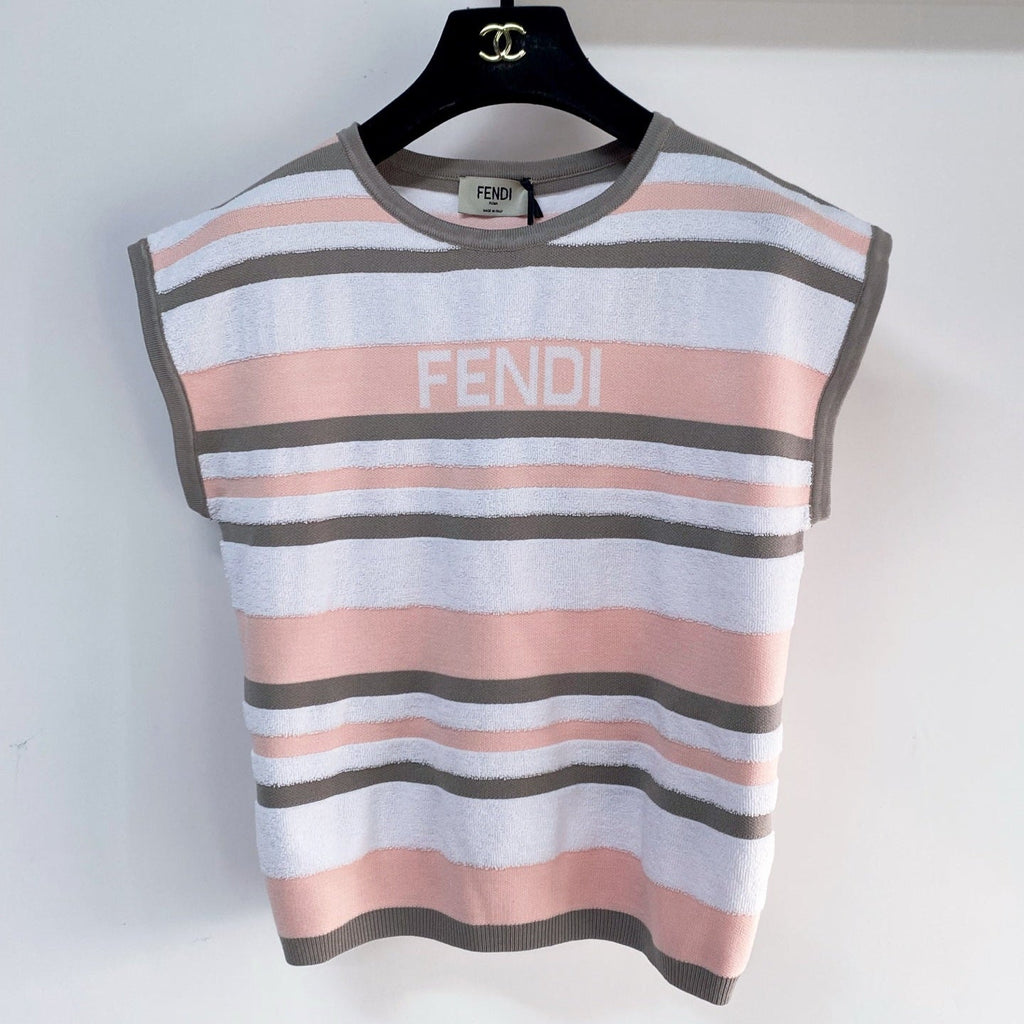 FENDI 26S SHORT SLEEVE KNIT TOP 138