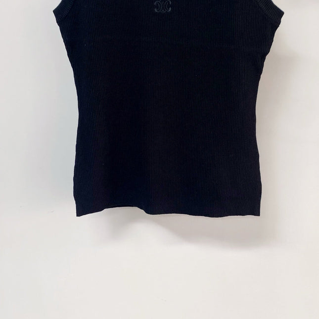 CELINE 26S LOGO RIBBED TANK TOP 194
