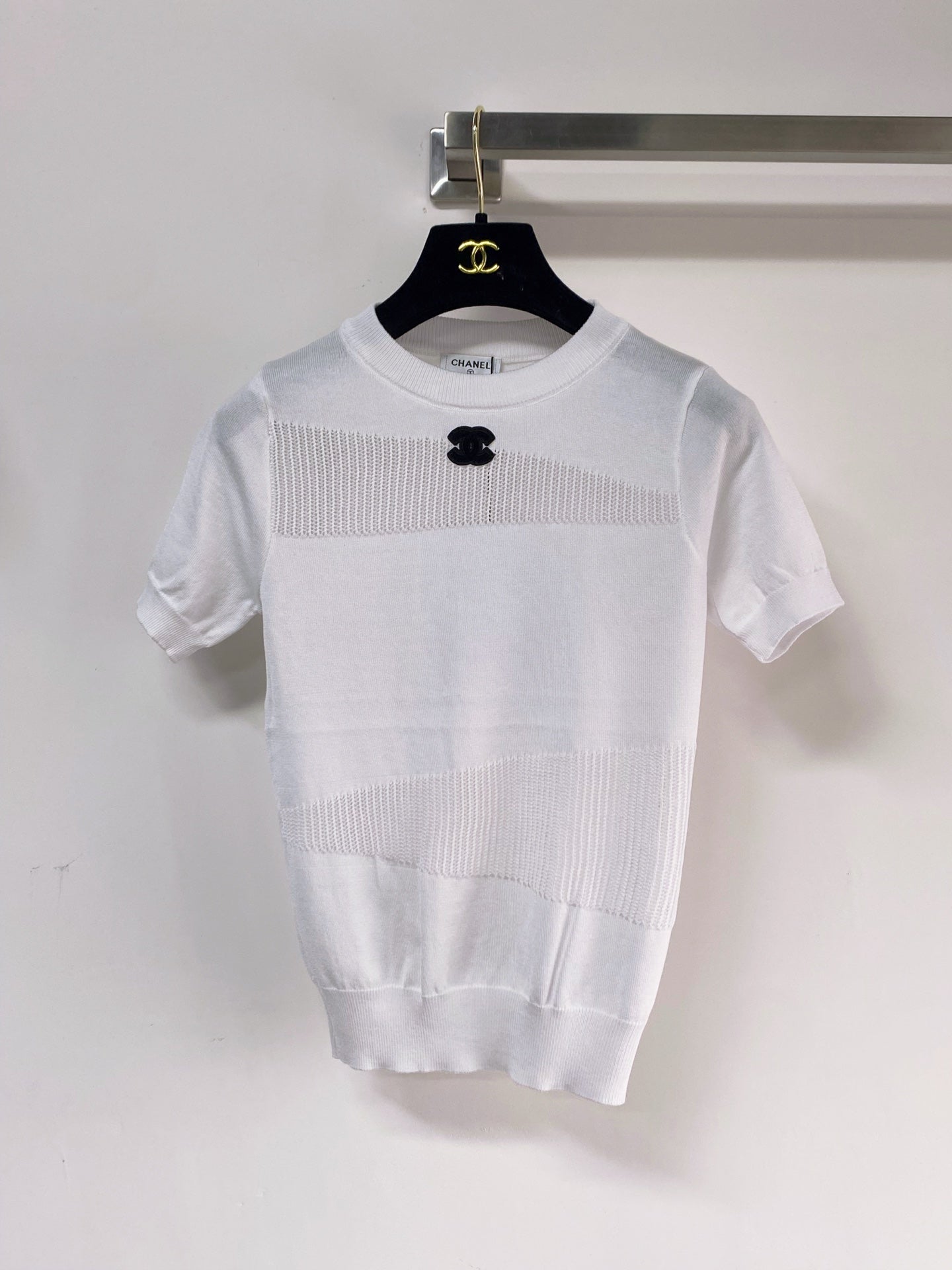 CHANEL 26S SHORT-SLEEVE KNIT TOP STYLE 1086
