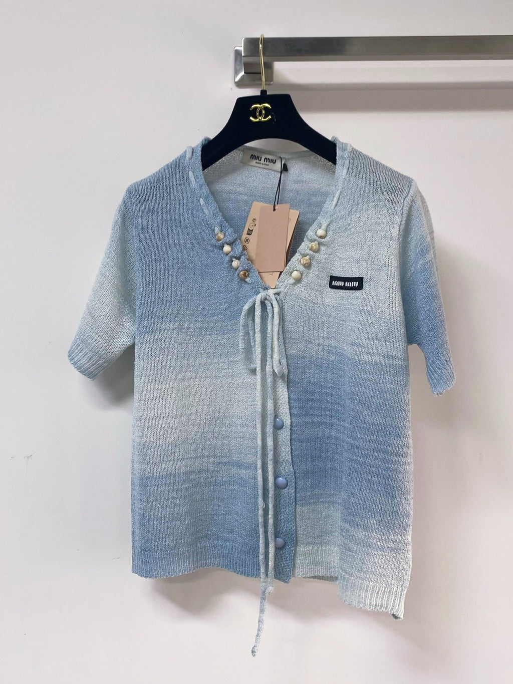 MIUMIU 26S SHORT-SLEEVED SWEATER STYLE 1131