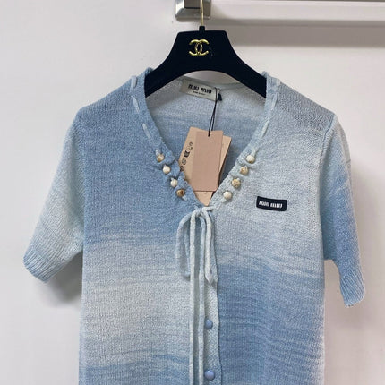 MIUMIU 26S SHORT-SLEEVED SWEATER STYLE 1131