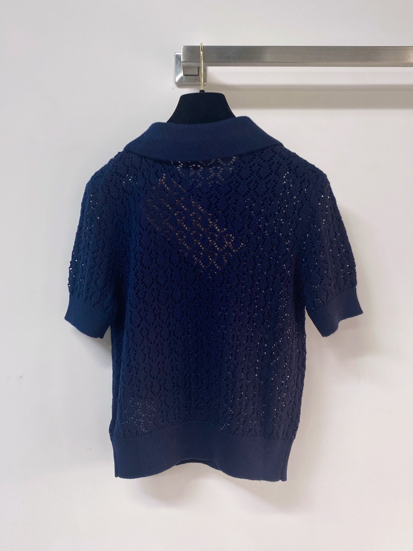 MIUMIU 26S SHORT-SLEEVED KNIT POLO SHIRT STYLE 1138
