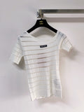 MIUMIU 26S SHORT-SLEEVED SWEATER STYLE 1126
