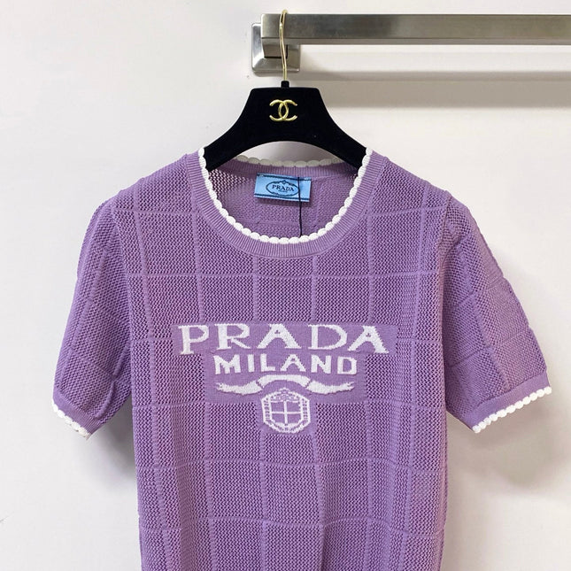 PRADA 26S SHORT-SLEEVED SWEATER STYLE 857