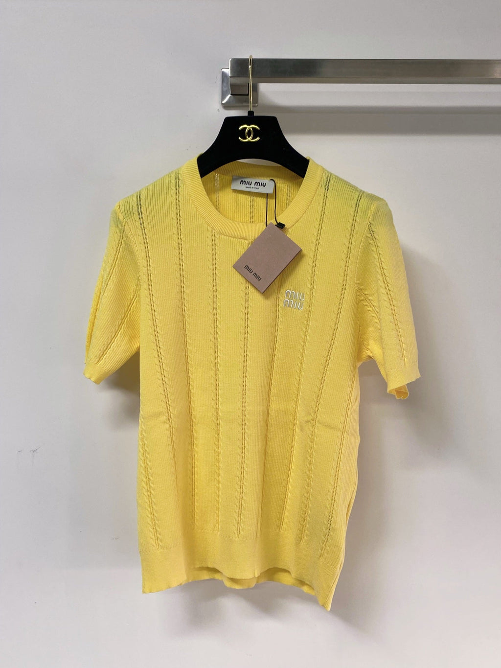 MIUMIU 26S SHORT-SLEEVED SWEATER STYLE 1120