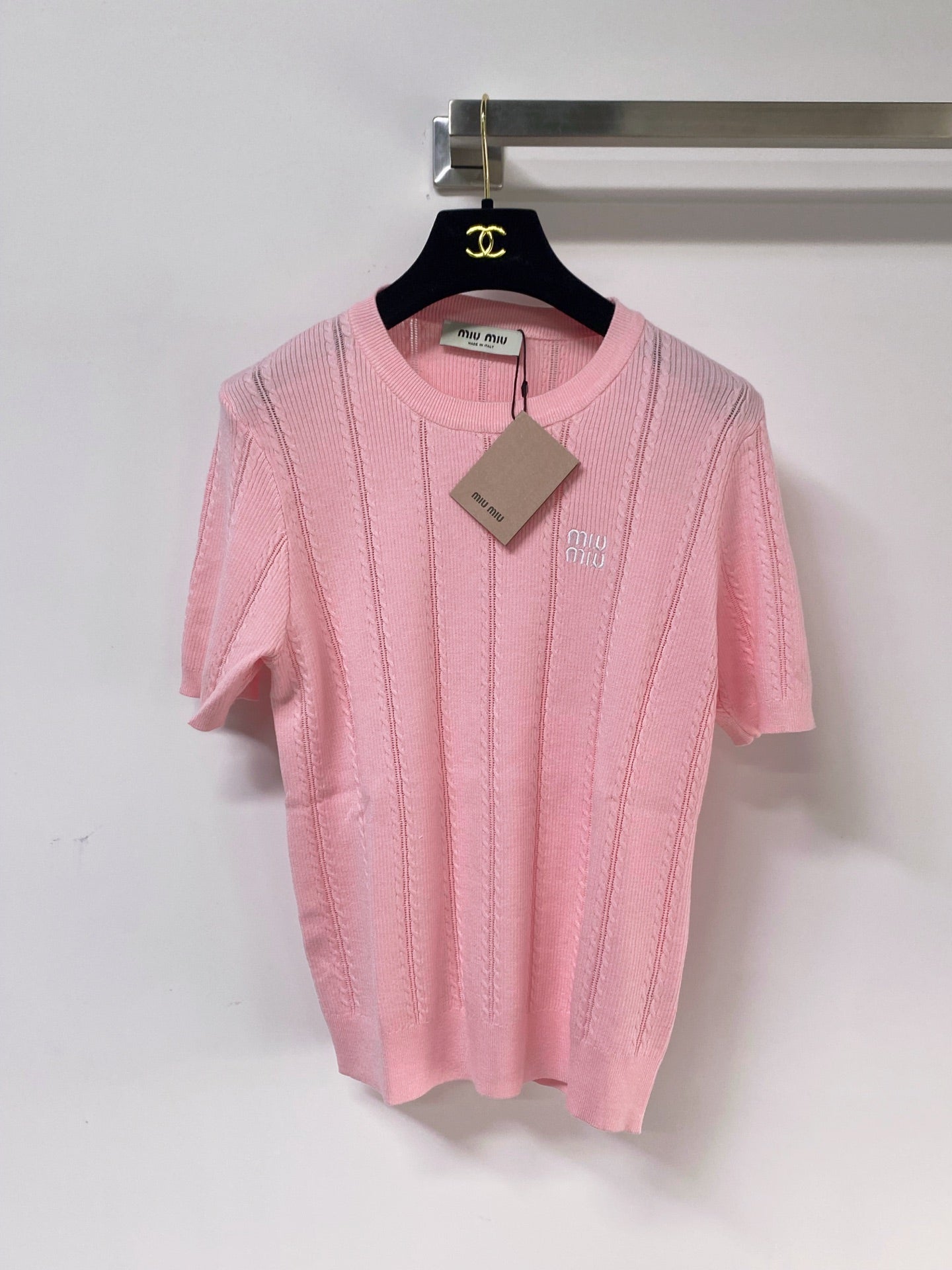 MIUMIU 26S SHORT-SLEEVED SWEATER STYLE 1119