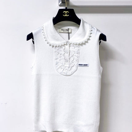 MIUMIU 26S SLEEVELESS POLO TOP STYLE 1050