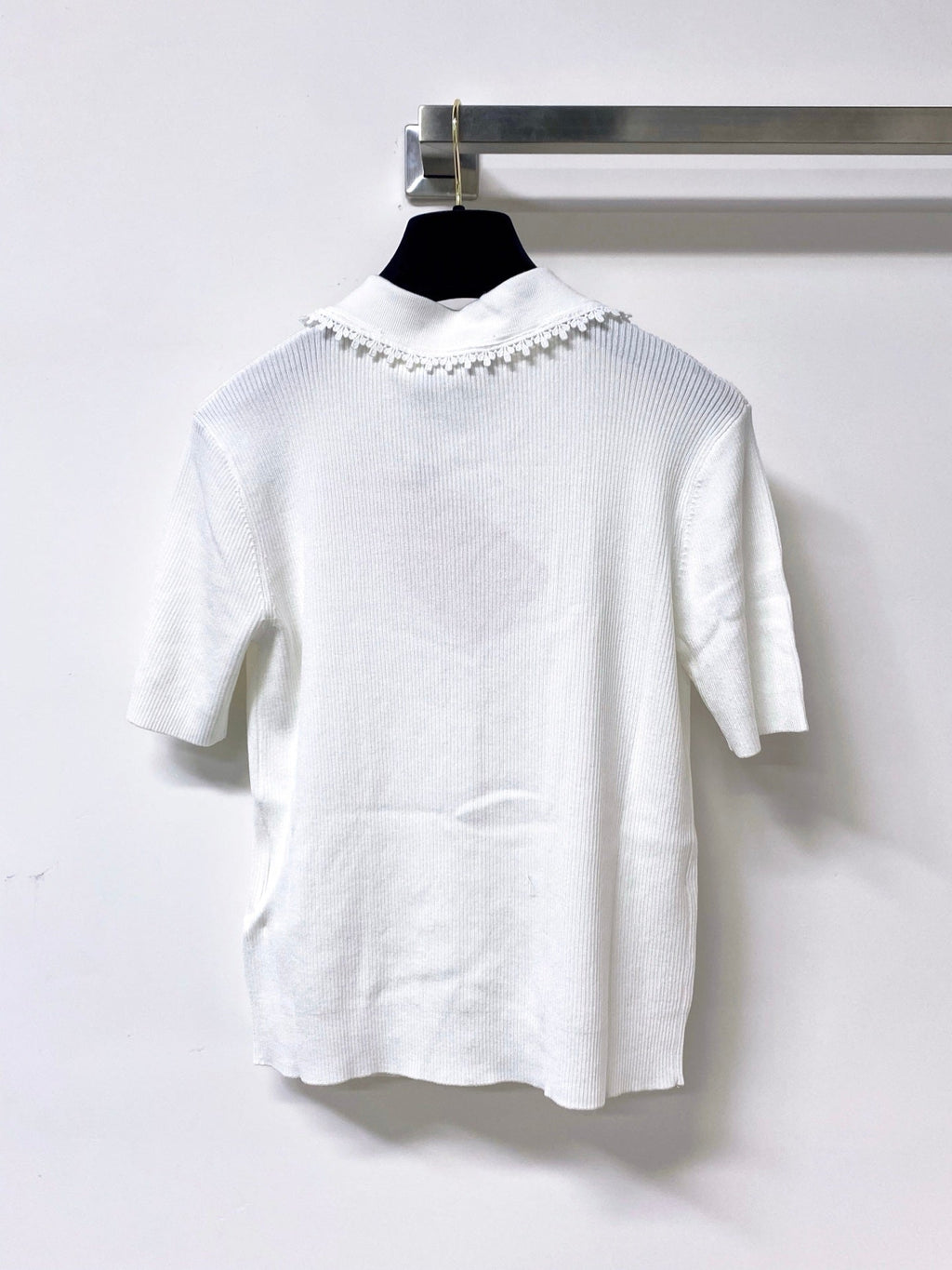 MIUMIU 26S SHORT-SLEEVED KNIT POLO SHIRT STYLE 1052