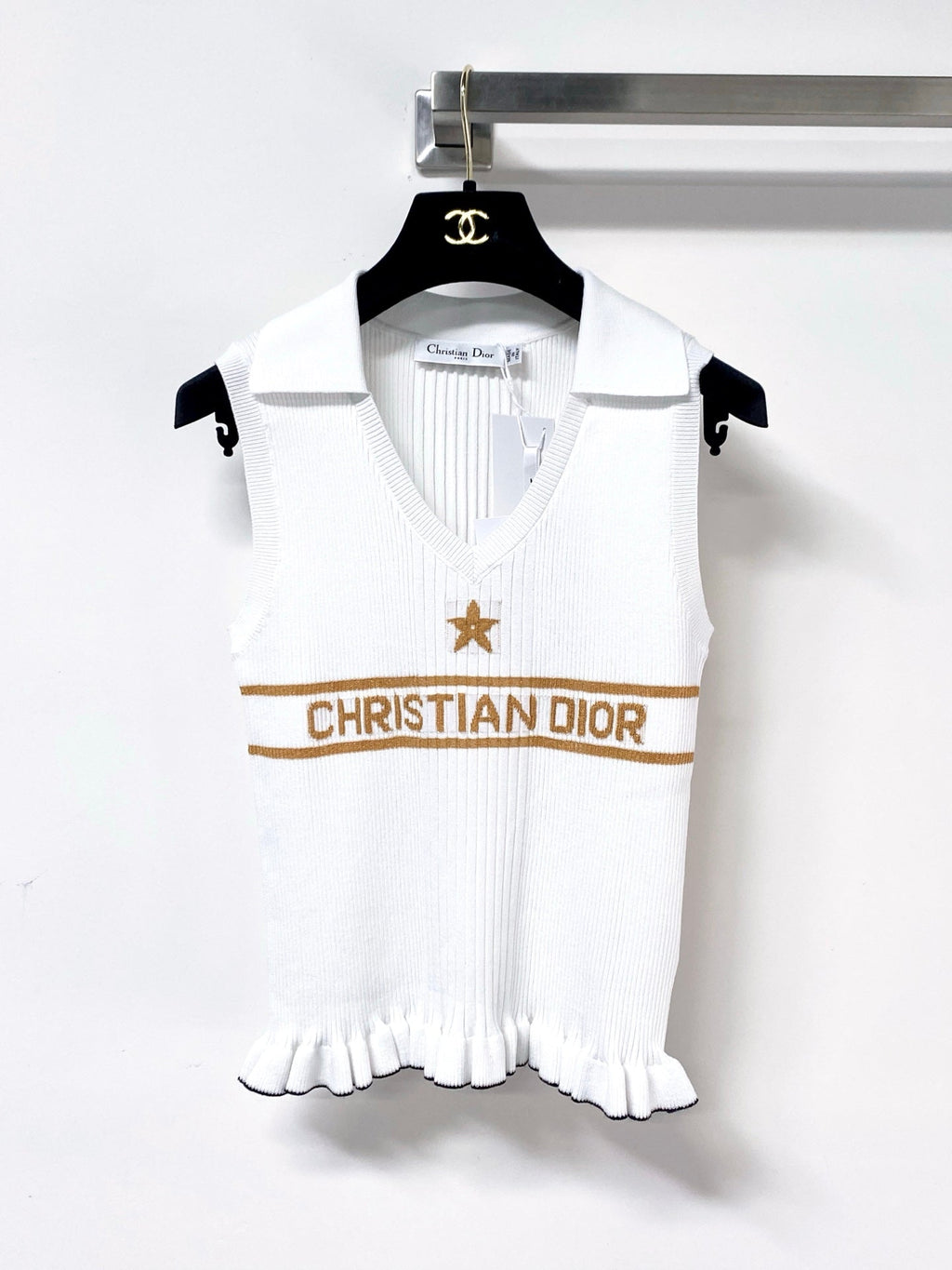DIOR 26S SLEEVELESS KNIT POLO SHIRT 1289