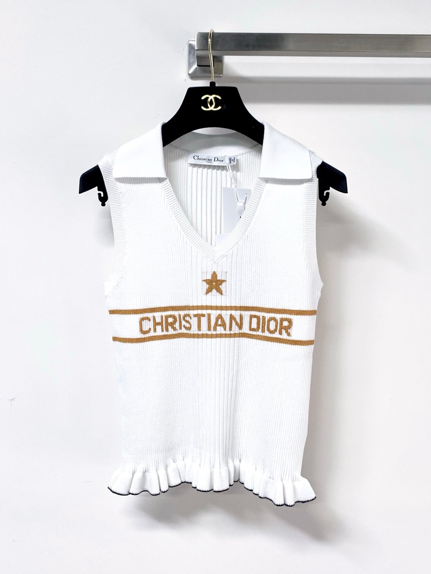 DIOR 26S SLEEVELESS KNIT POLO SHIRT 1289