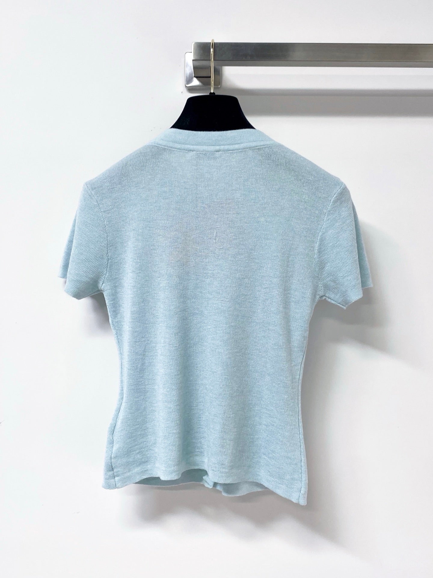 MIUMIU 26S SHORT SLEEVE KNIT CARDIGAN TOP 1239