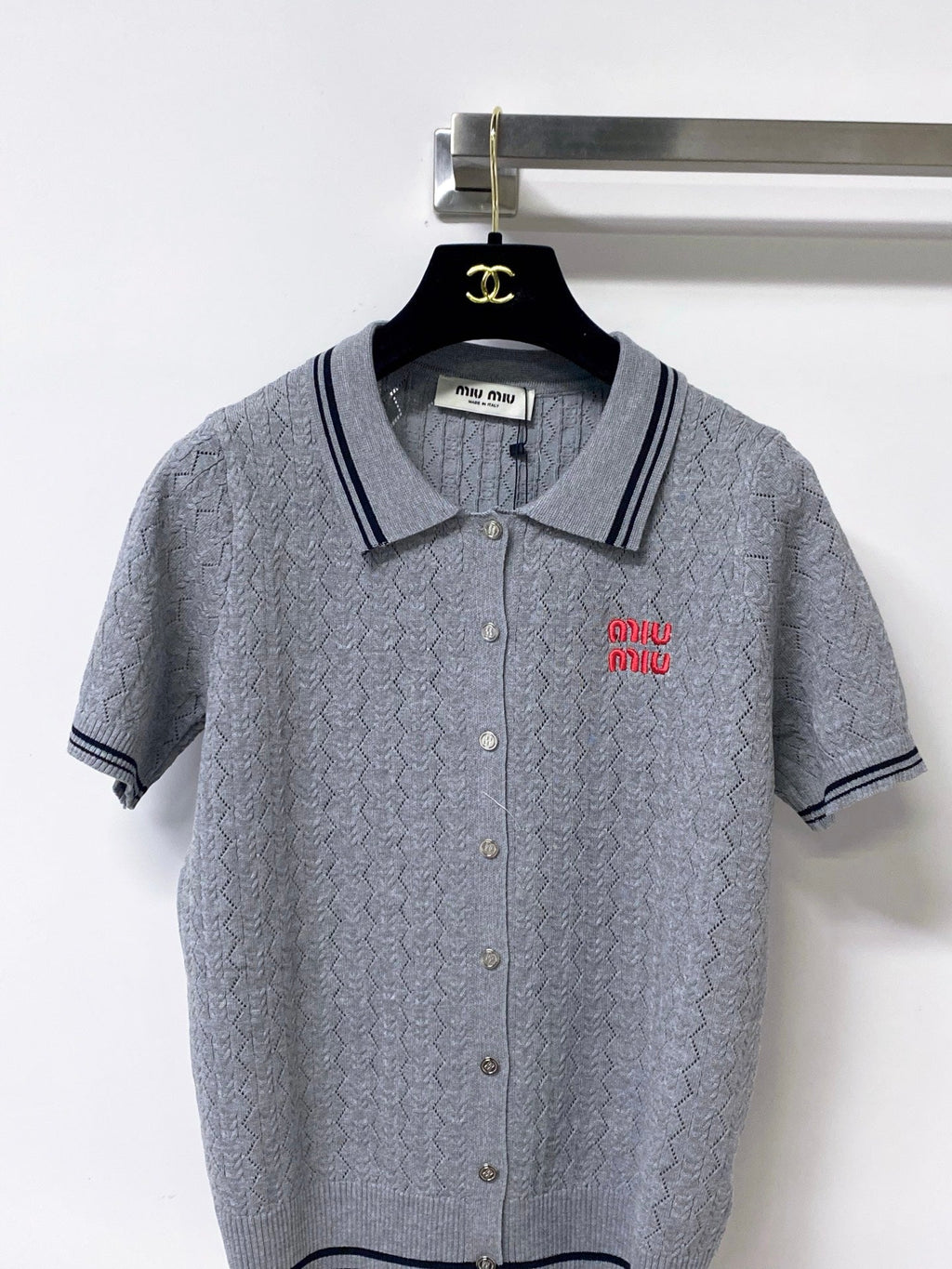 MIUMIU 26S KNIT POLO TOP 1248