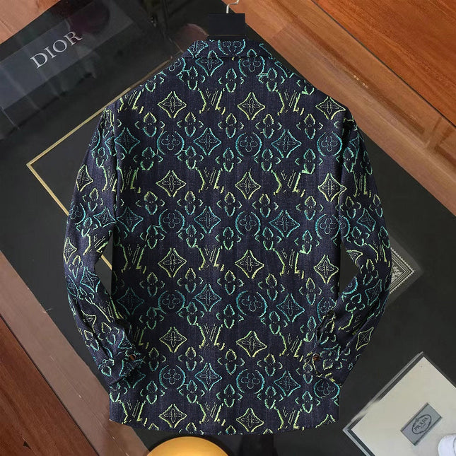 LV SHIRT IN NAVY BLUE MONOGRAM DENIM 239035