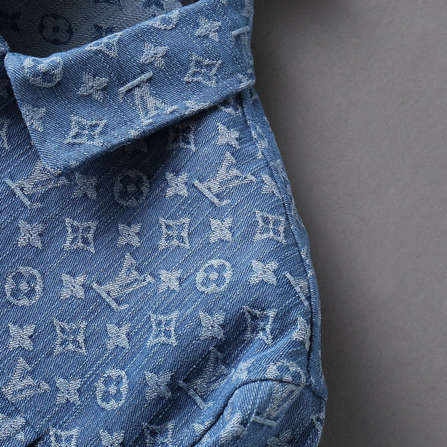 LV DENIM SHIRT JACKET BLUE MONOGRAM 238991