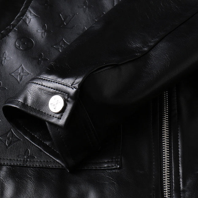 LV BLACK LAMBSKIN SHIRT JACKET 238998
