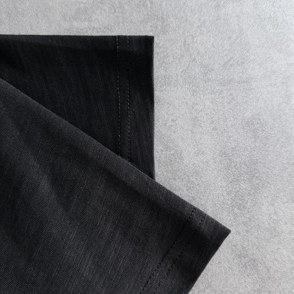 LORO PIANA CREWNECK T-SHIRT IN BLACK COTTON