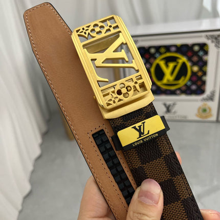 LV 25S BELT 35 MM IN BROWN CALFSKIN 593274