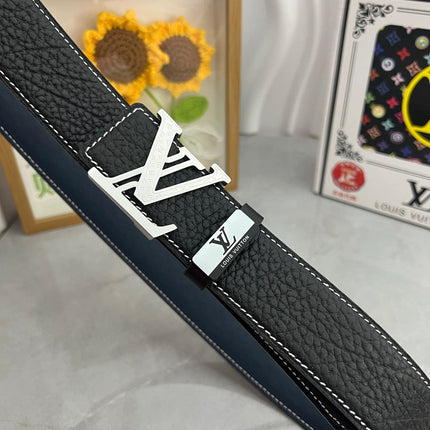 LV 25S BELT 38 MM IN BLACK CALFSKIN 593289