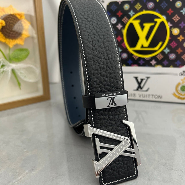 LV 25S BELT 38 MM IN BLACK CALFSKIN 593289