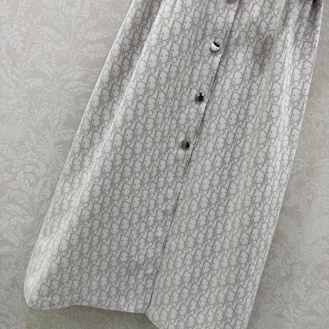 DIOR 26S SLEEVELESS MONOGRAM PRINT DRESS 1219