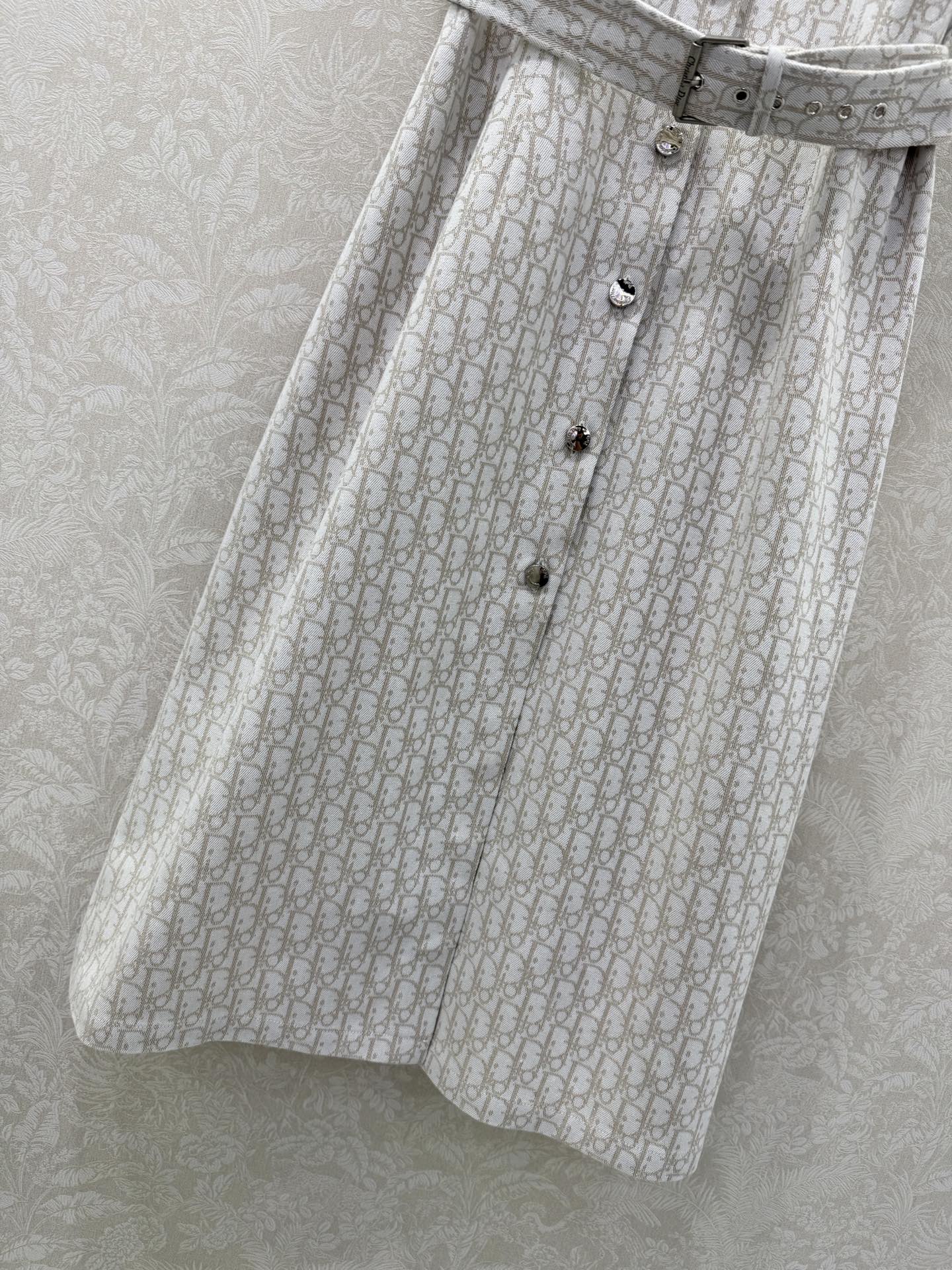DIOR 26S SLEEVELESS MONOGRAM PRINT DRESS 1219