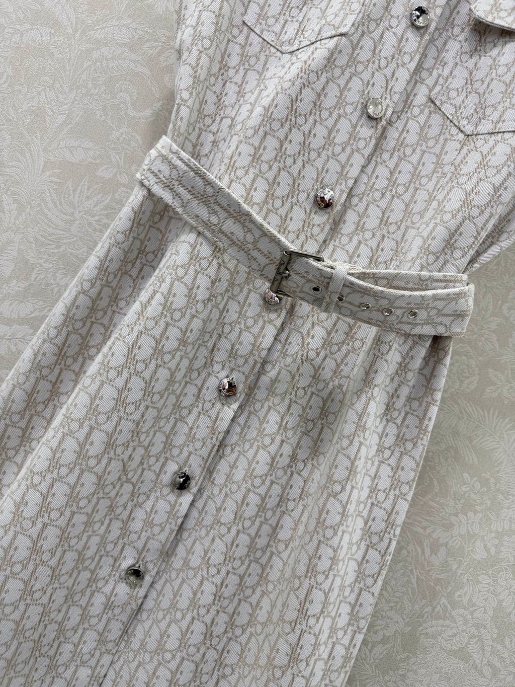 DIOR 26S SLEEVELESS MONOGRAM PRINT DRESS 1219