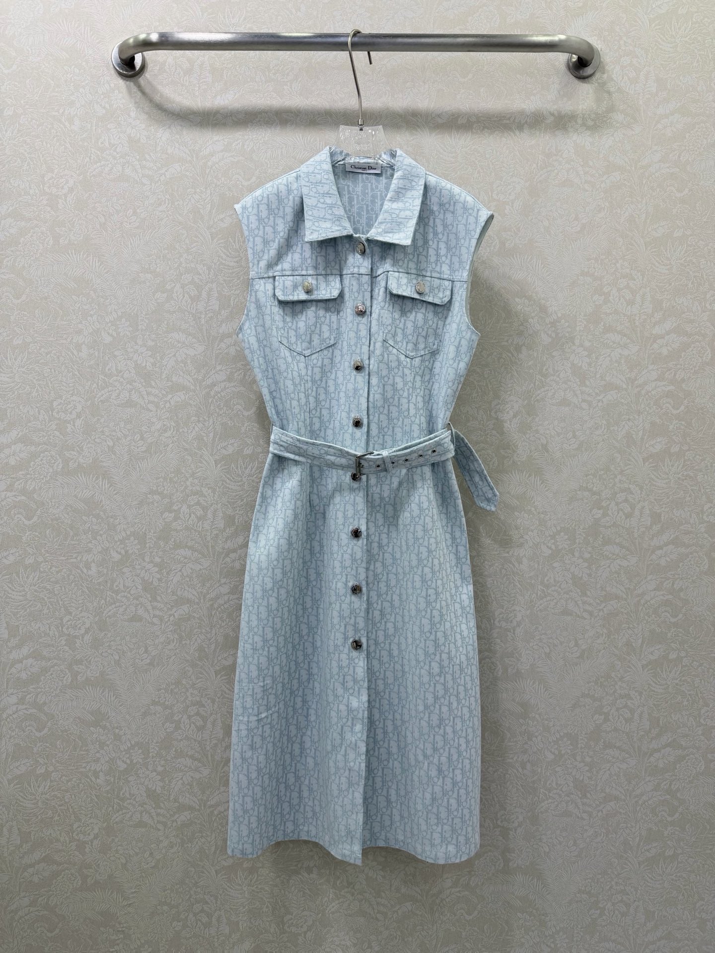 DIOR 26S SLEEVELESS MONOGRAM PRINT DRESS 1218