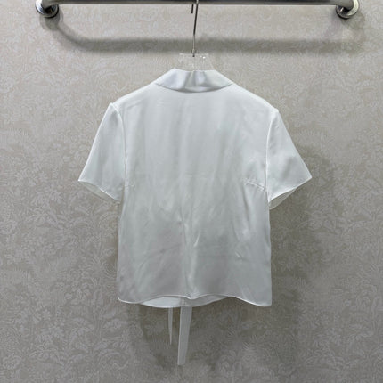 DIOR 26S SHORT-SLEEVE WAIST-TIED SHIRT 1216