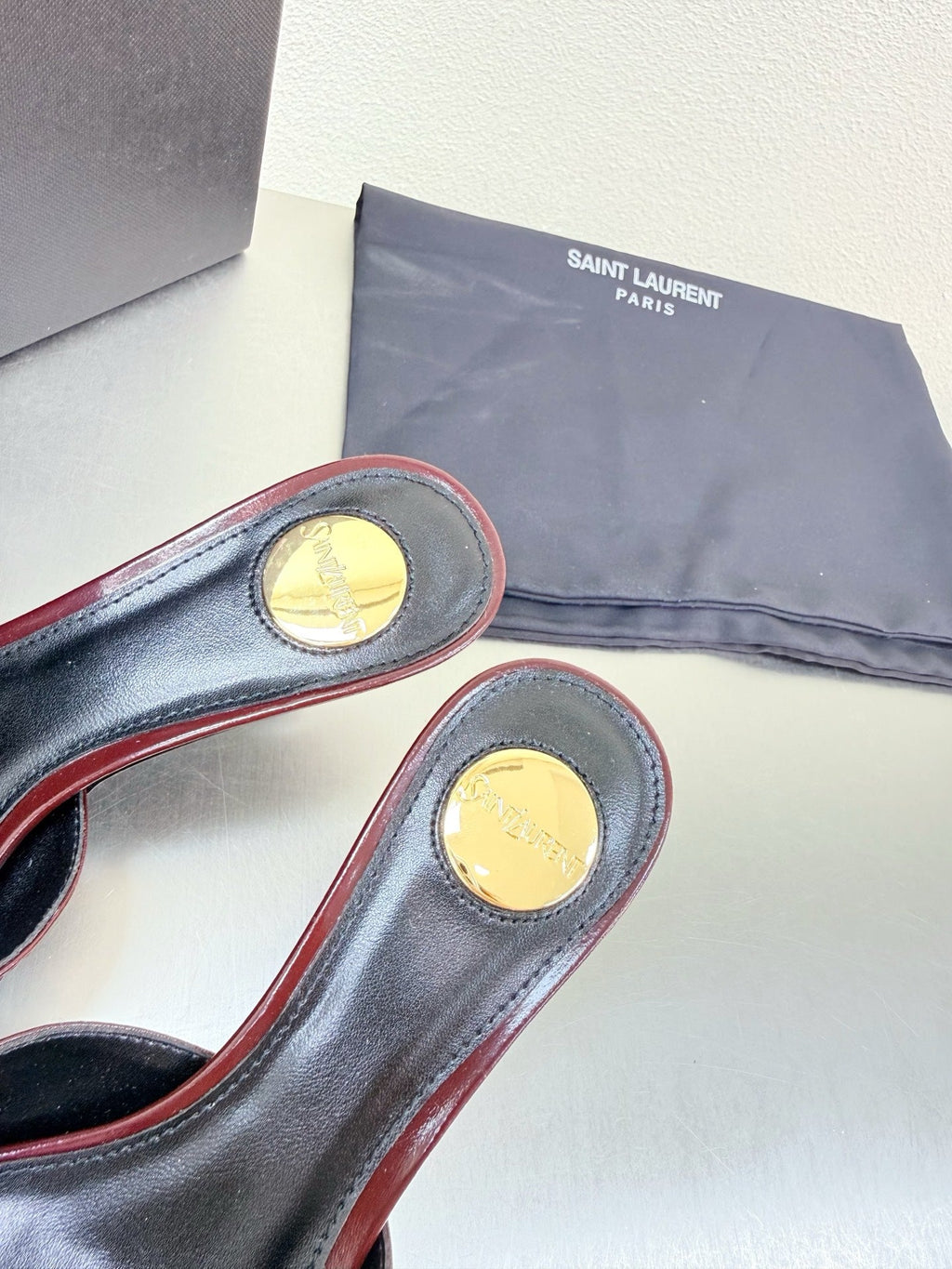 YSL 26S HIGH HEEL SANDALS 65 MM IN DARK RED CALFSKIN