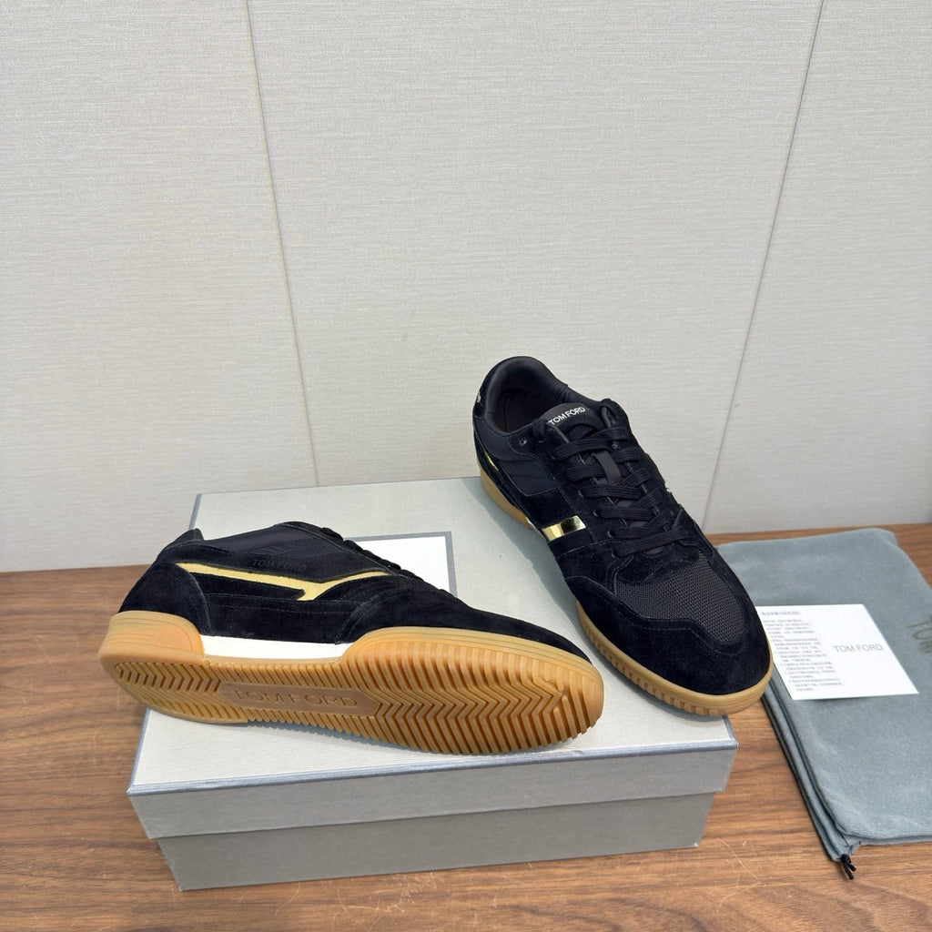 TOM FORD 26S JACKSON SNEAKERS IN BLACK SUEDE