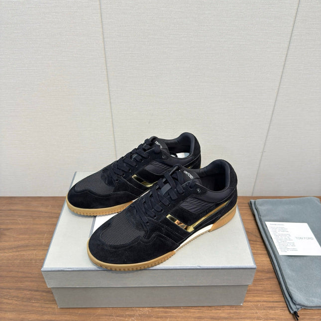 TOM FORD 26S JACKSON SNEAKERS IN BLACK SUEDE