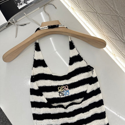 LW 25S HALTER NECK KNIT TOP 265542