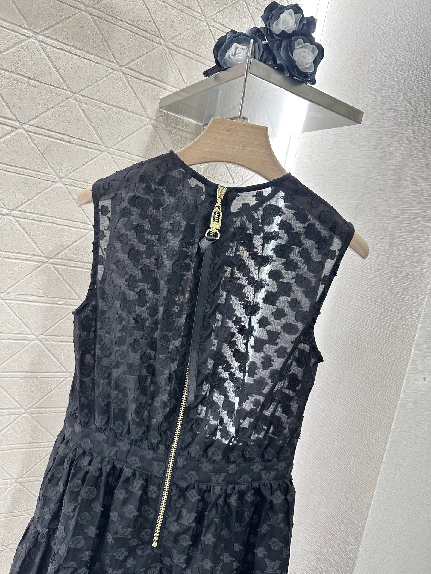 LV 25S SLEEVELESS JACQUARD DRESS 265590