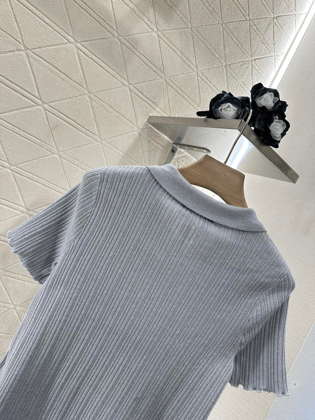 FENDI KNIT SWEATER WITH SHORT LACE SLEEVES 272911