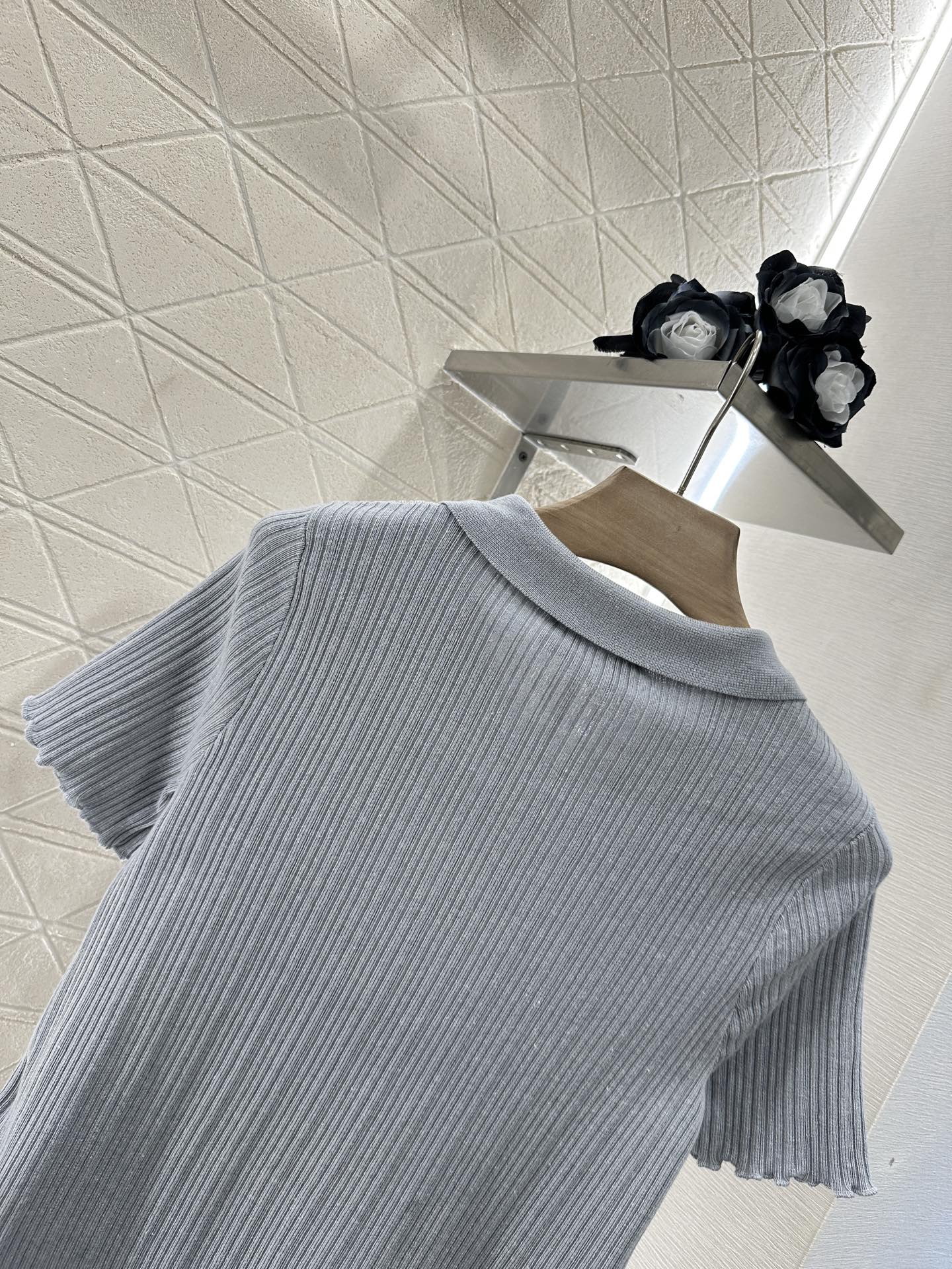 FENDI KNIT SWEATER WITH SHORT LACE SLEEVES 272911