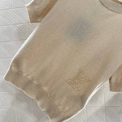 LV CREW NECK TOP WITH EMBROIDERED TEXT 272305