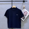 MIUMIU SHORT-SLEEVE TURTLENECK KNIT TOP STYLE 393